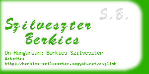 szilveszter berkics business card